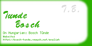 tunde bosch business card